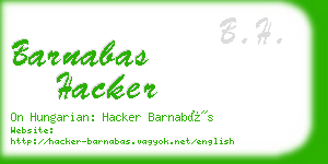 barnabas hacker business card